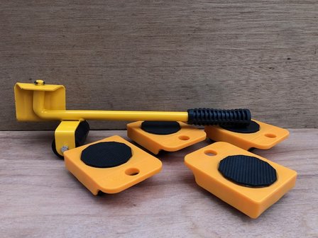 Meubel rollerset met hefboom.