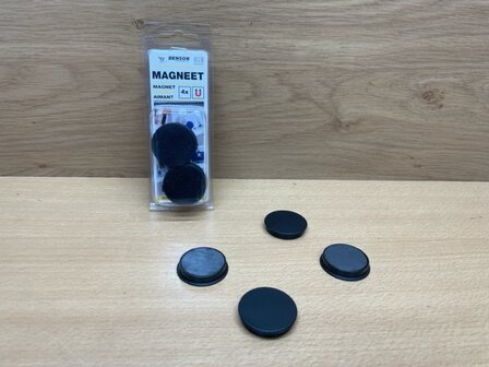 Magneetset 35mm zwart 4 dlg.