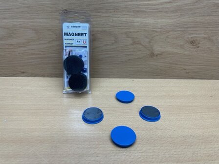 Magneetset 35mm blauw 4 dlg.