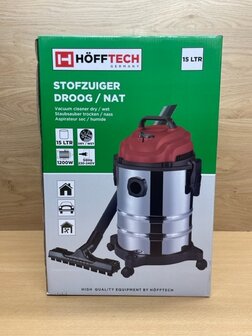 Stofzuiger nat/droog 1200 watt 15 liter.