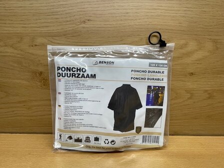 Poncho duurzaam zwart.