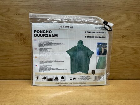 Poncho duurzaam groen.