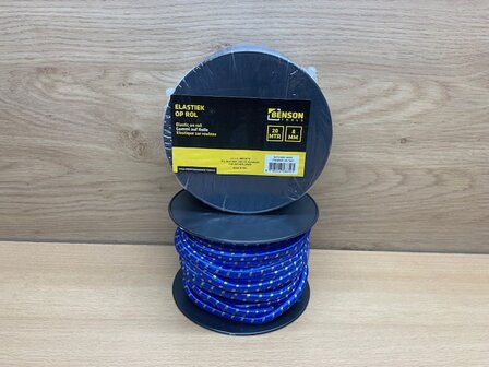 Elastiek op rol 8mm blauw 20m.