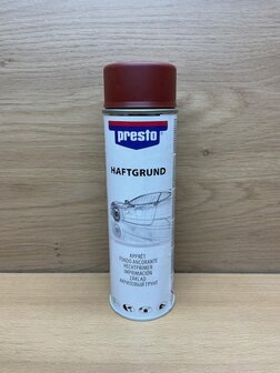 Spuitbus hechtprimer Presto rood/bruin 500 ml.