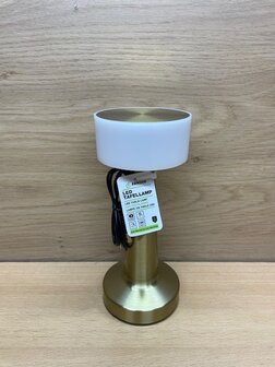 Tafellamp oplaadbaar LED touch goud.