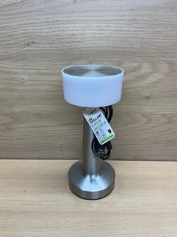 Tafellamp oplaadbaar LED touch zilver.