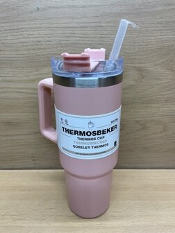 Thermosbeker roze 900ml.