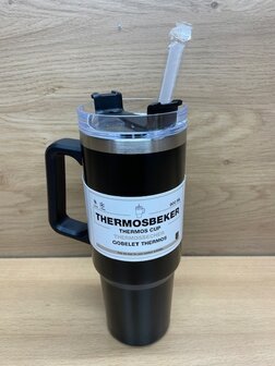 Thermosbeker zwart 900ml.