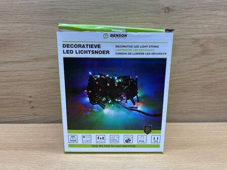 Lichtsnoer 100 gekleurde LED 11,2m.