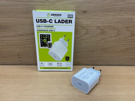 USB type-C lader 20W.