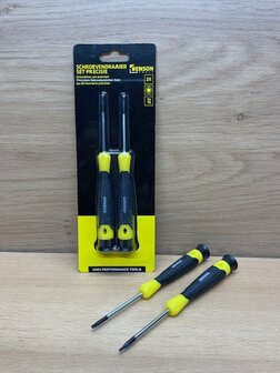 Precisie schroevendraaierset torx 6 + torx 8.