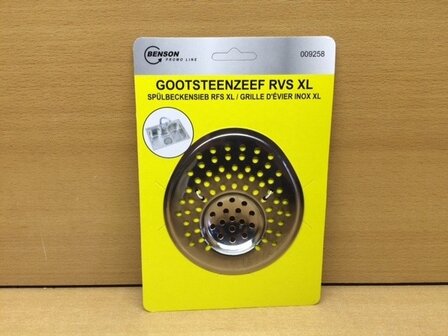 Gootsteenzeef RVS XL.