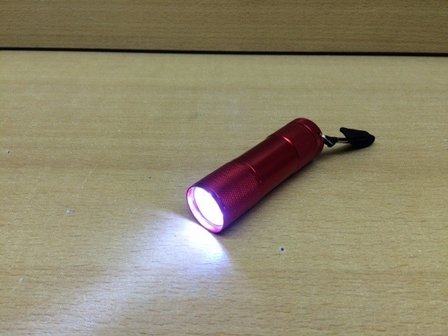 Zaklamp 9 LED + 3 AAA batterijen zwart.