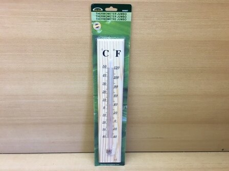 Thermometer Green Arrow hout 40cm.