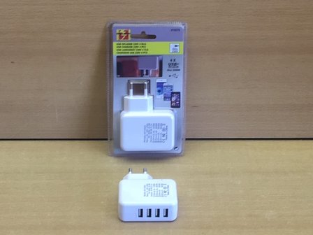 USB oplader 220 volt 4X.