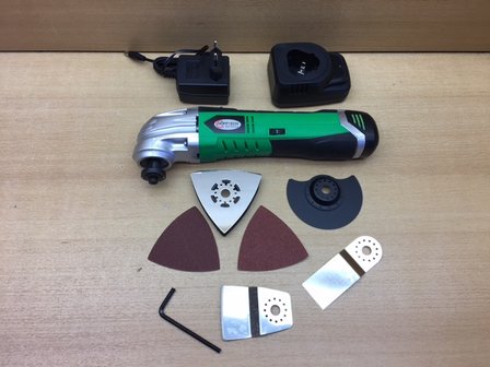 Multitool met 12 volt LI-ION accu.