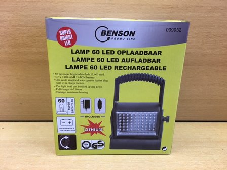 Werklamp oplaadbaar 60 led.