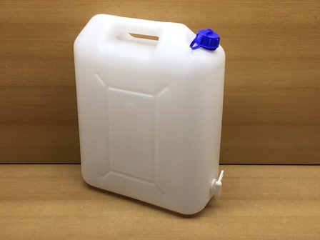 Jerrycan PVC 20 liter water met kraan.