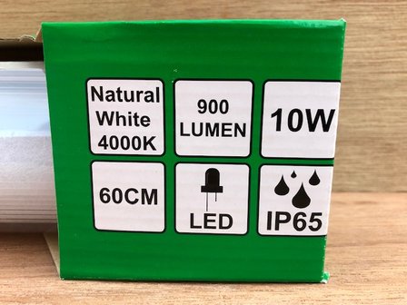 TL LED armatuur compleet 10 watt 60 cm.