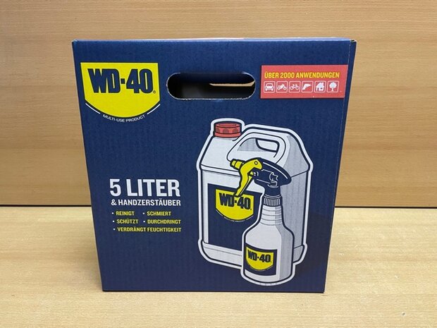 WD 40 smeermiddel flacon/spuit 5-liter.