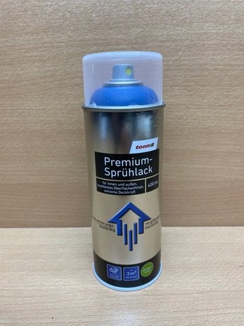 Spuitbus Toom Premium blauw RAL5010 400ml.