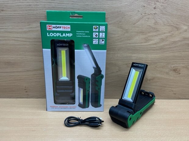 Looplamp powerbank LED kniekbaar oplaadbaar en dimbaar.