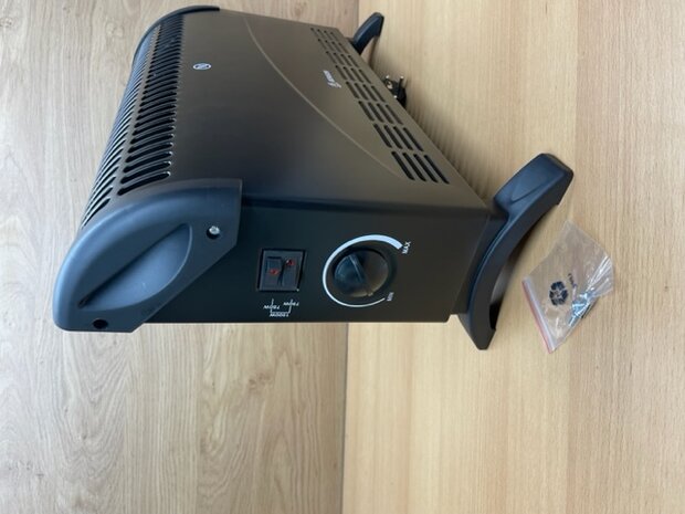 Heater convector 750/1500 watt zwart.