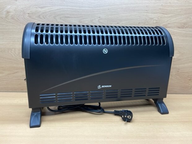 Heater convector 750/1500 watt zwart.