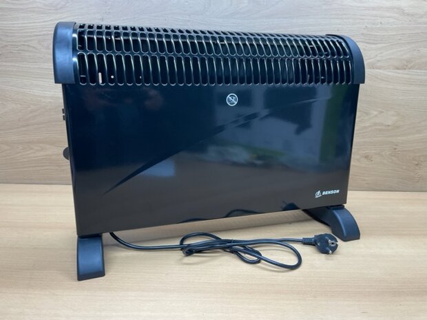 Heater convector 750/1250/2000 watt zwart.