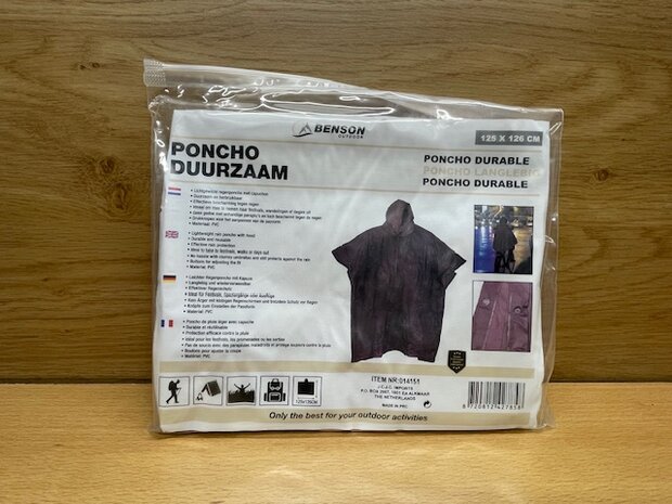 Poncho duurzaam bruin.