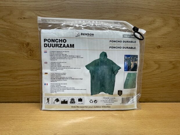 Poncho duurzaam groen.