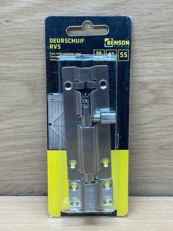 Deurschuif RVS 100mm.