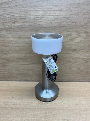 Tafellamp oplaadbaar LED touch zilver.