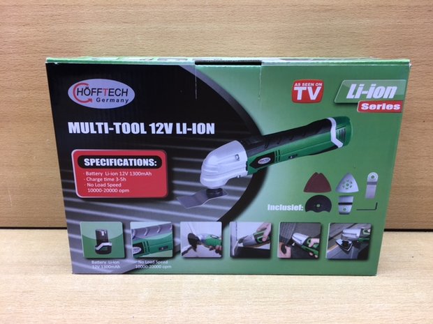 Multitool met 12 volt LI-ION accu.