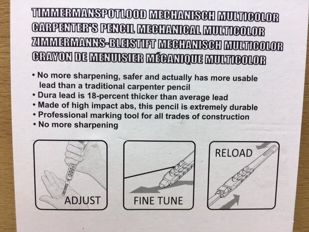 Timmermanspotloodset mechanisch.