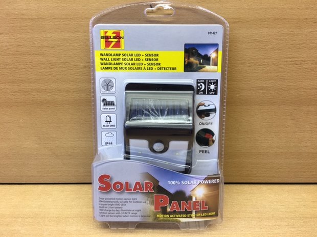 Wandlamp solar led sensor.