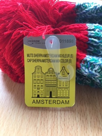 Muts Amsterdam rood wit.